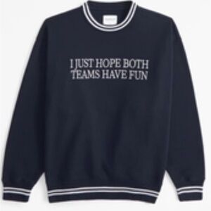 Abercrombie navy vintage Sunday sweatshirt teams go sports Super Bowl oversized